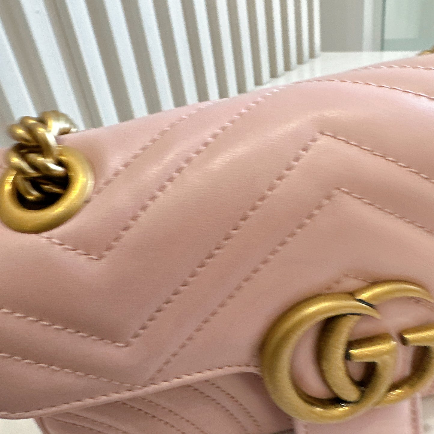 Gucci Marmont Mini in Pink GHW