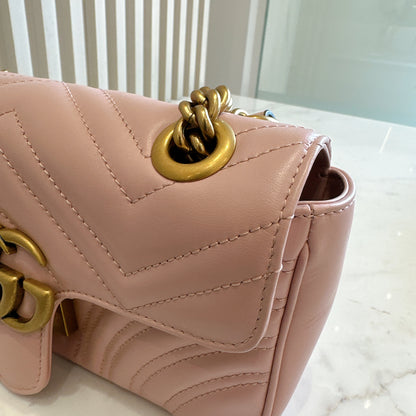 Gucci Marmont Mini in Pink GHW