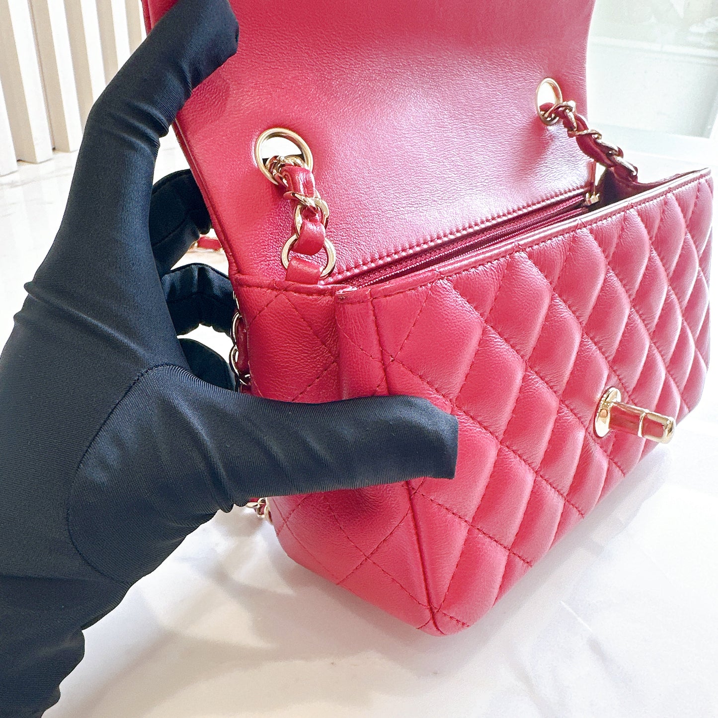 Chanel Mini Rectangular in Red