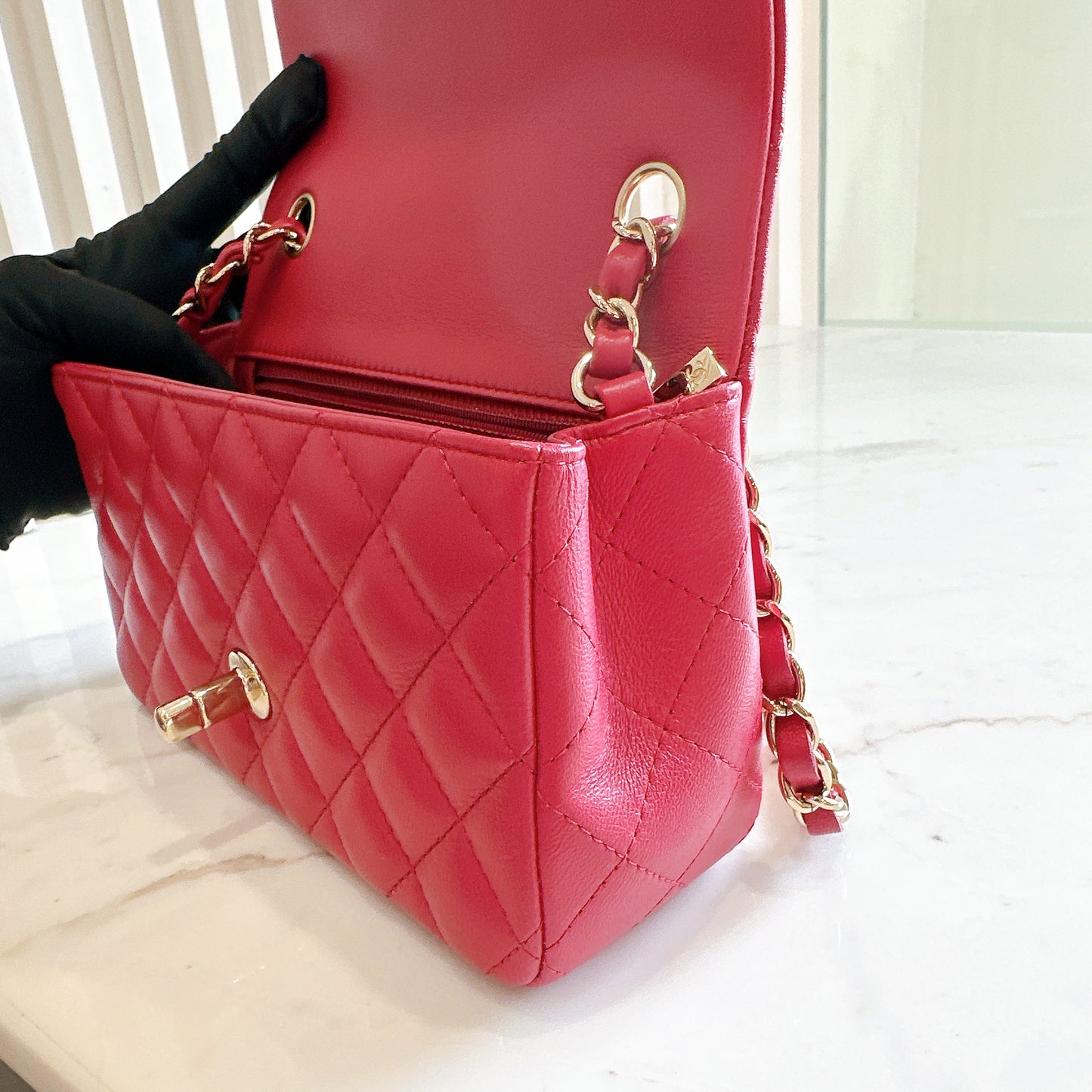 Chanel Mini Rectangular in Red