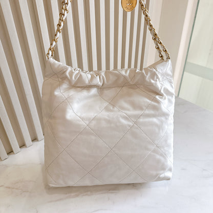 Chanel 22 Small White GHW