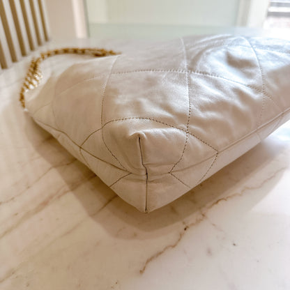 Chanel 22 Small White GHW