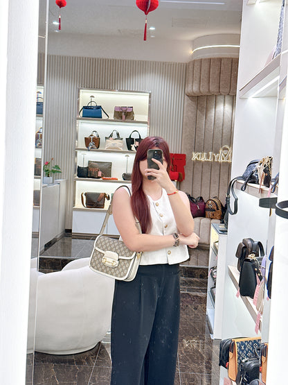Gucci 1955 Horsebit Medium in White
