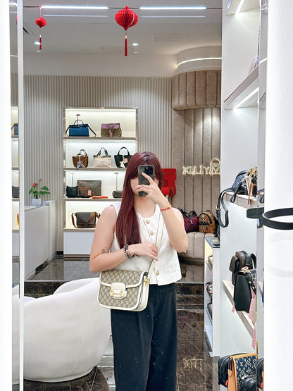 Gucci 1955 Horsebit Medium in White