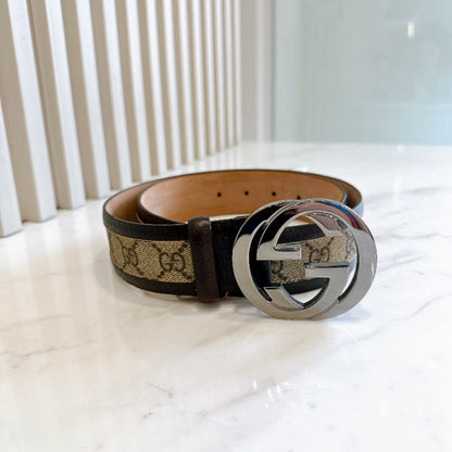 Gucci GG Suprme Belt in SHW