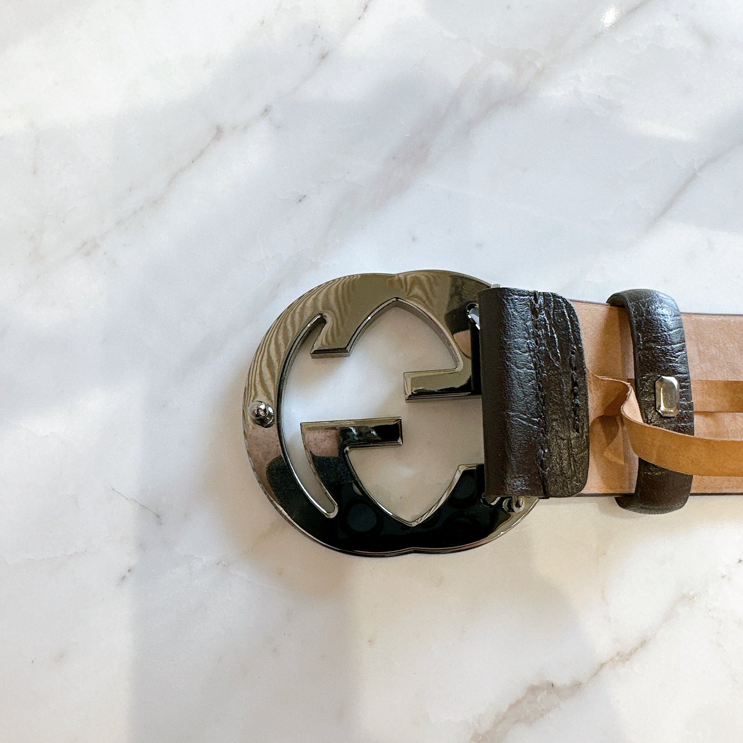 Gucci GG Suprme Belt in SHW
