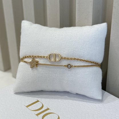Dior Petit CD Double-Chain Bracelet