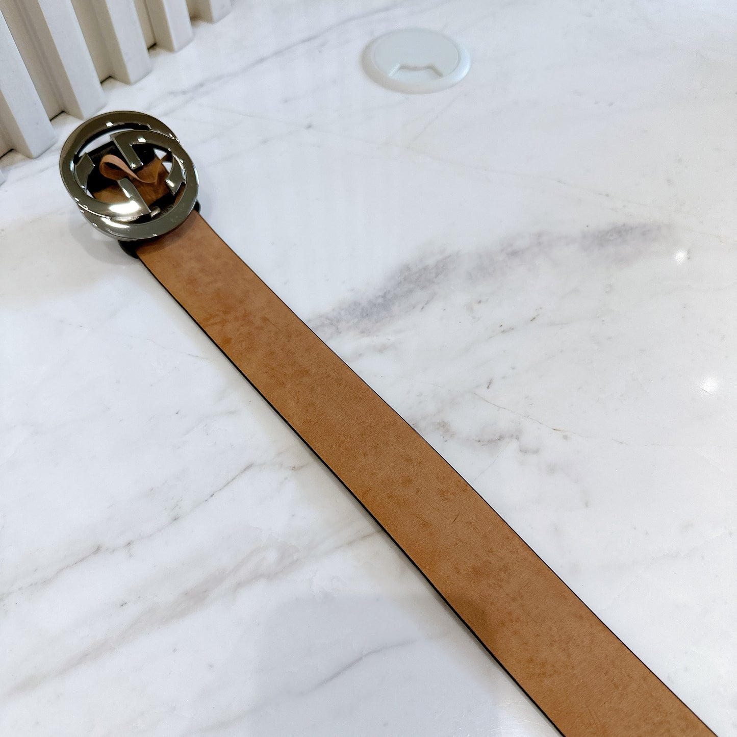 Gucci GG Suprme Belt in SHW