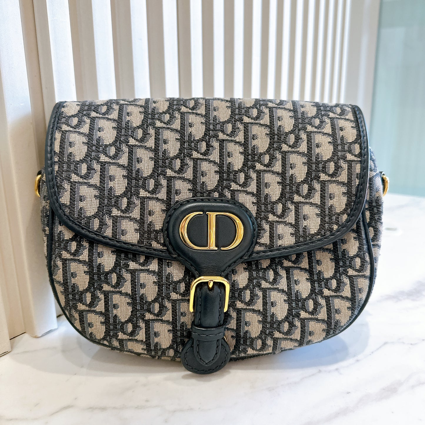 Dior Medium Bobby Bag Blue Dior Oblique Jacquard