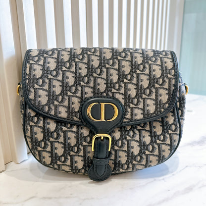 Dior Medium Bobby Bag Blue Dior Oblique Jacquard