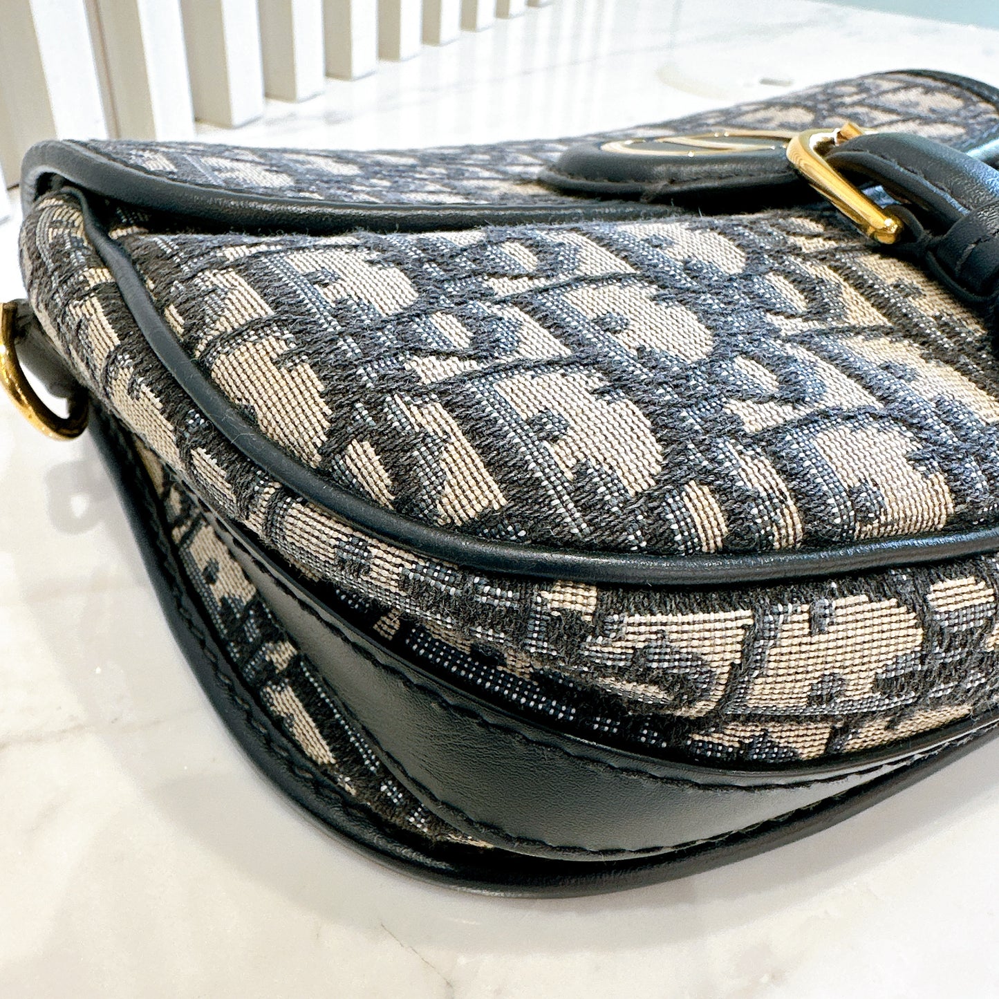 Dior Medium Bobby Bag Blue Dior Oblique Jacquard