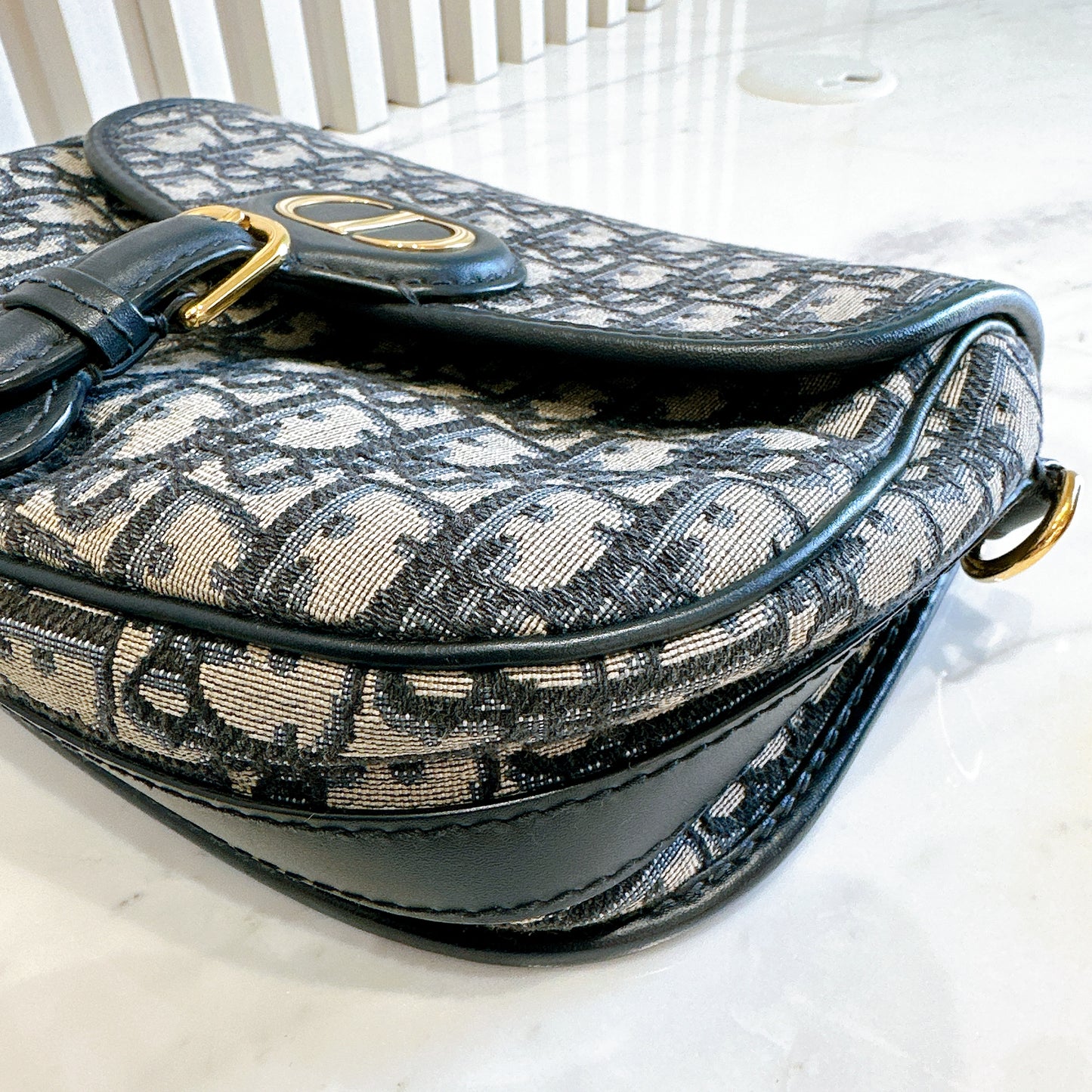 Dior Medium Bobby Bag Blue Dior Oblique Jacquard
