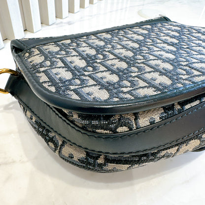Dior Medium Bobby Bag Blue Dior Oblique Jacquard