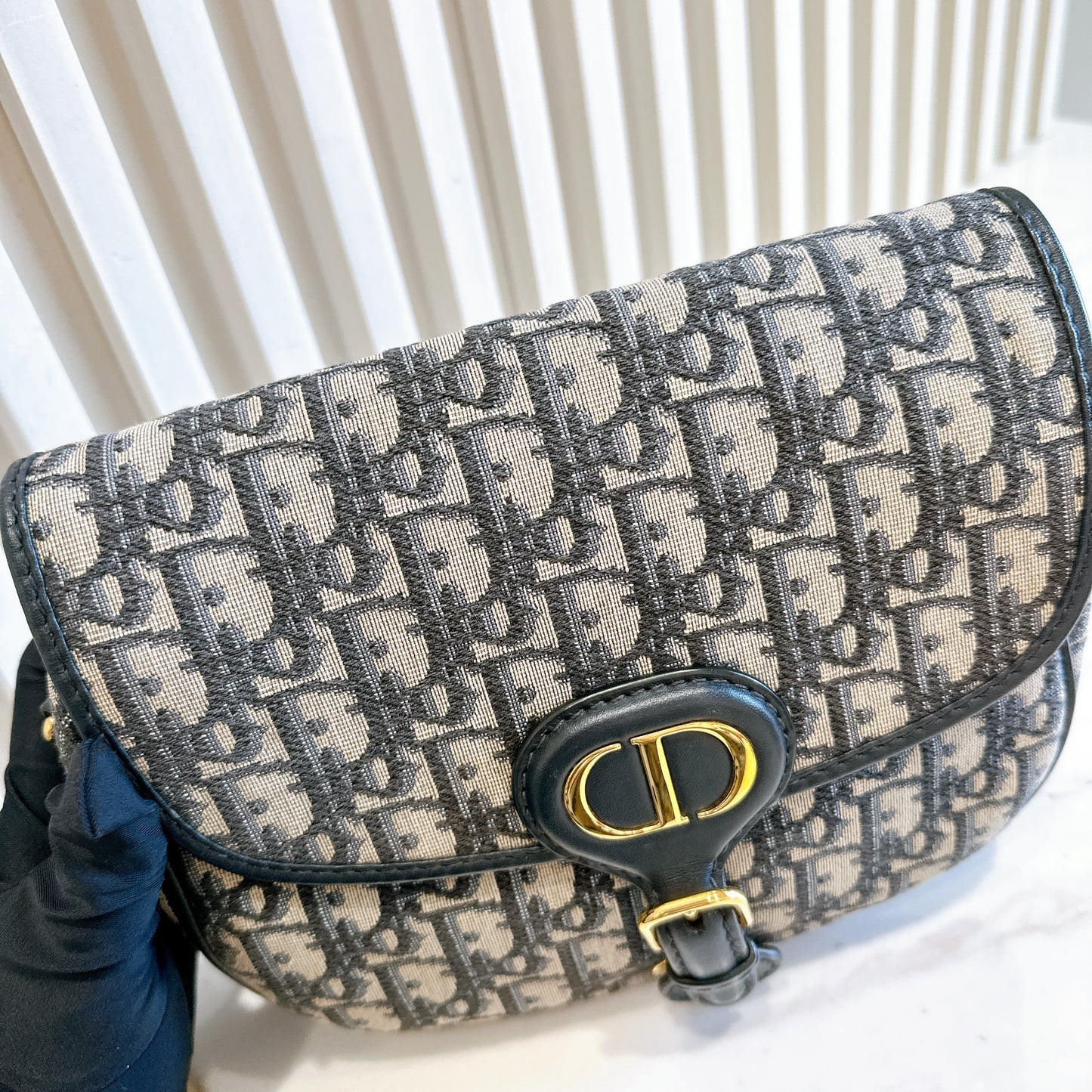Dior Medium Bobby Bag Blue Dior Oblique Jacquard