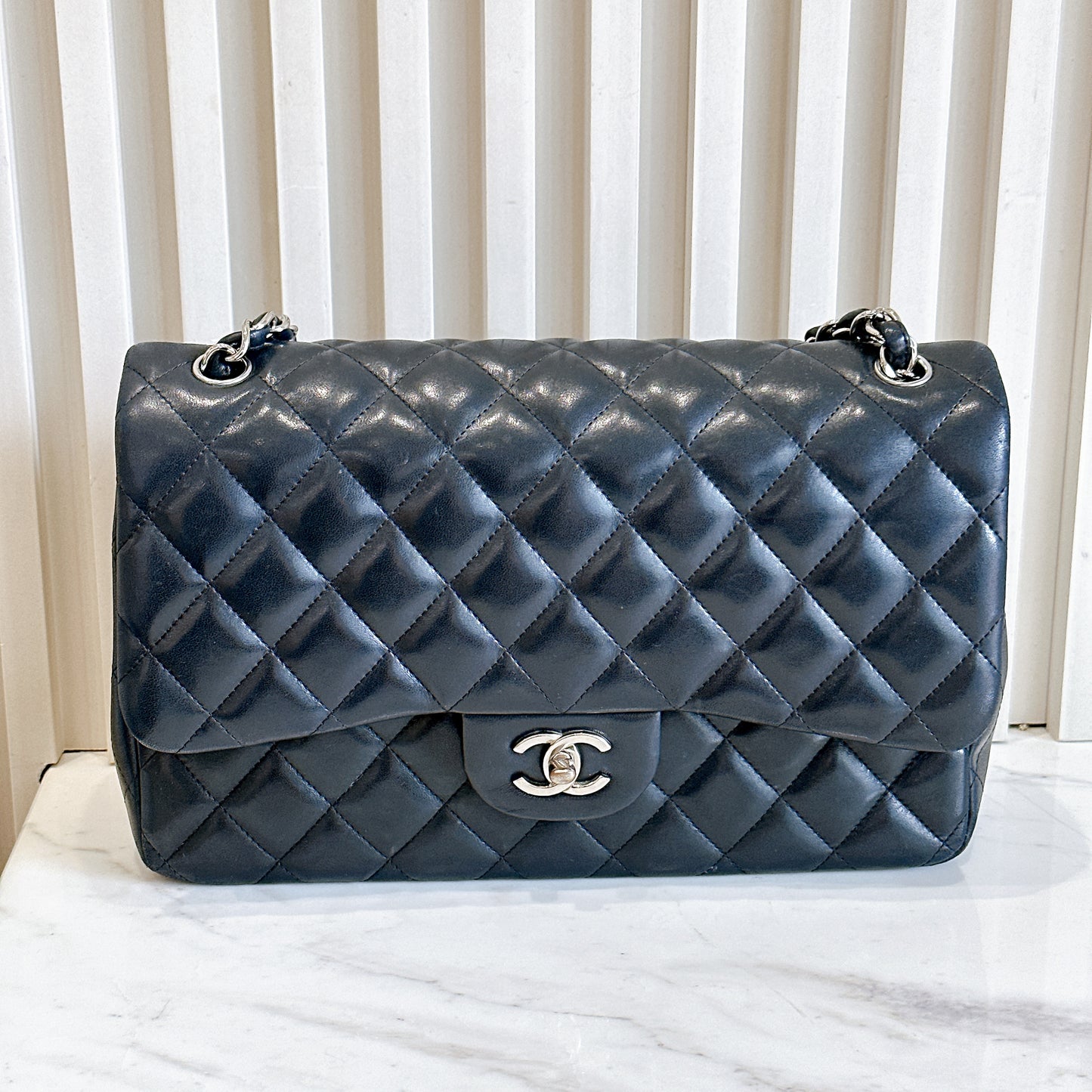 Chanel Jumbo Lambskin In SHW