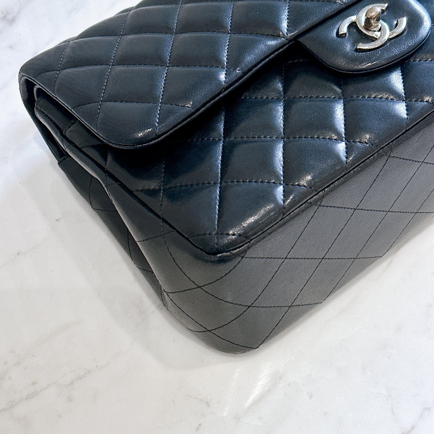 Chanel Jumbo Lambskin In SHW