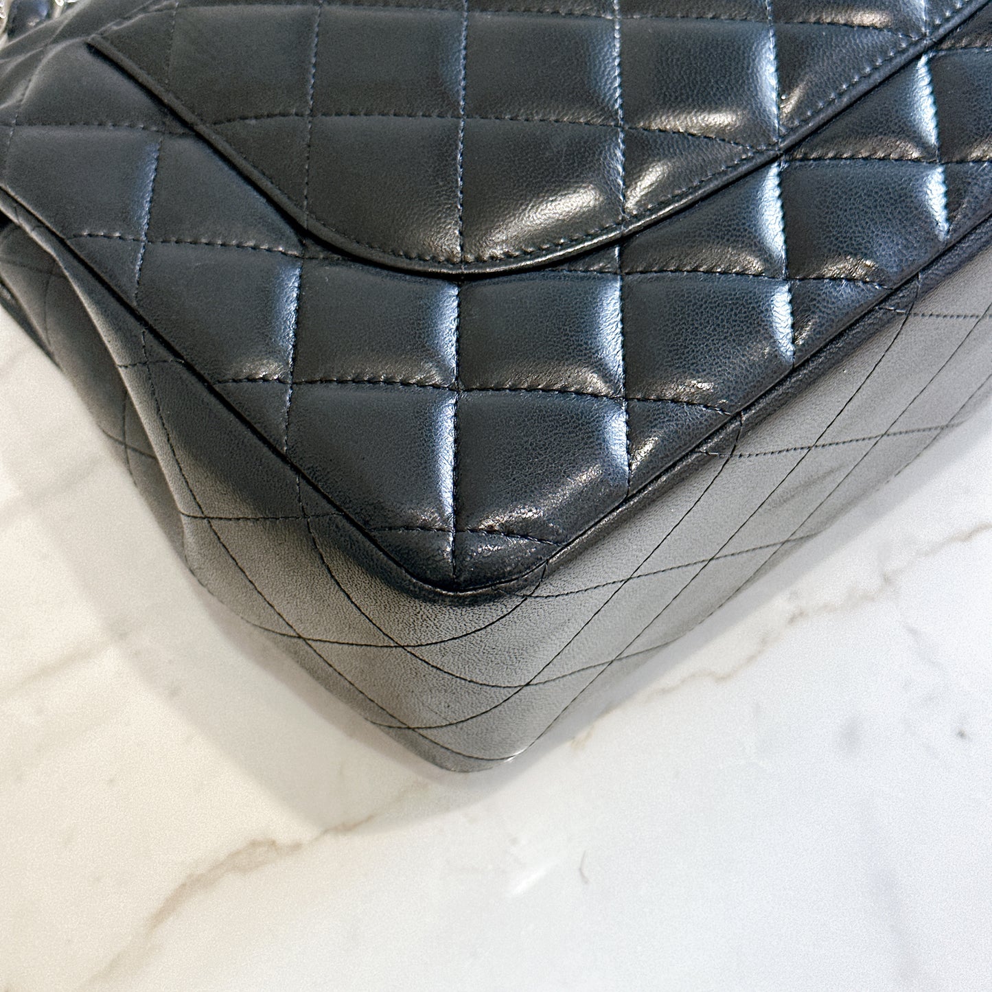 Chanel Jumbo Lambskin In SHW