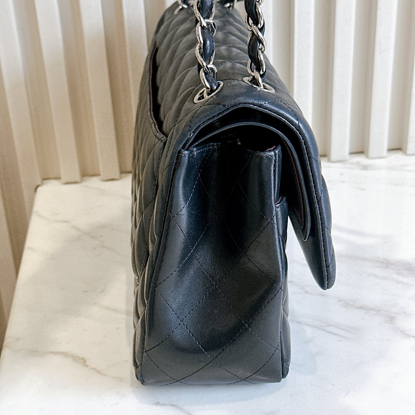 Chanel Jumbo Lambskin In SHW