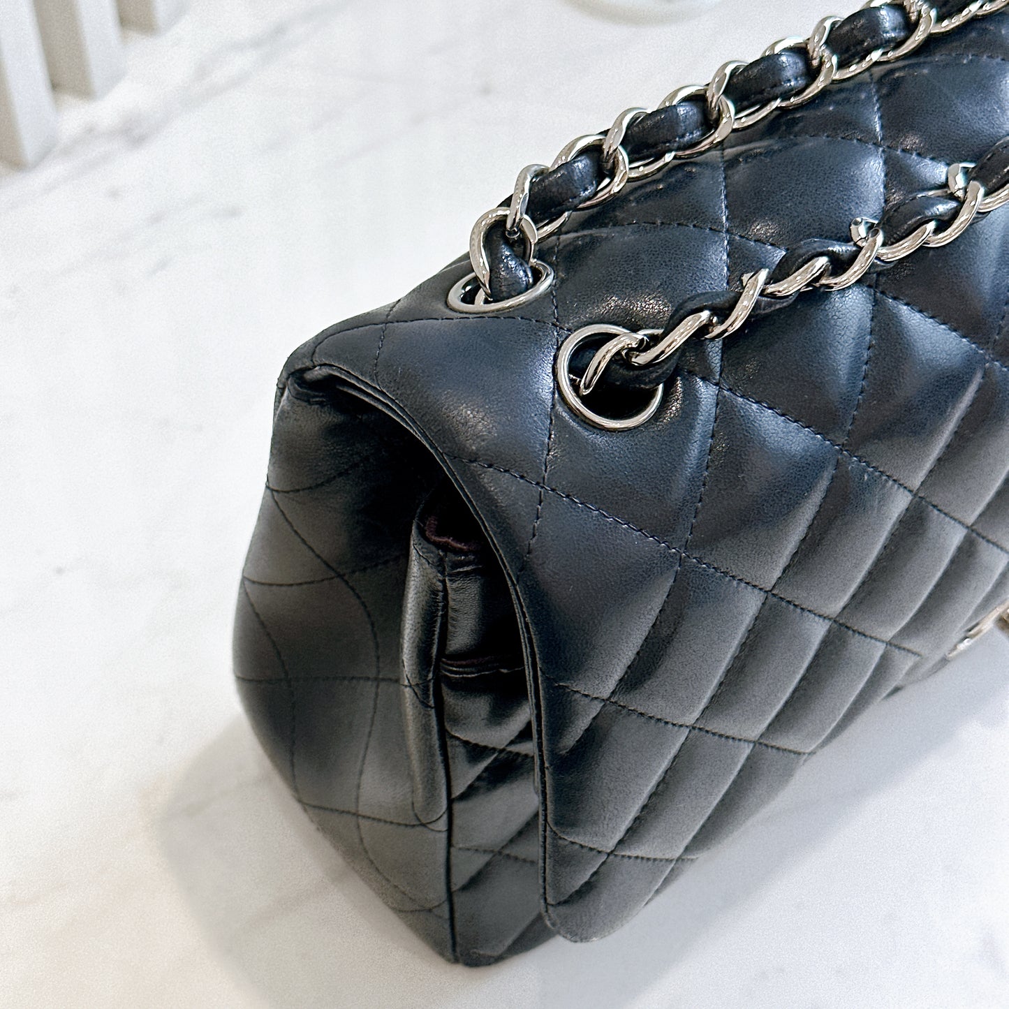 Chanel Jumbo Lambskin In SHW