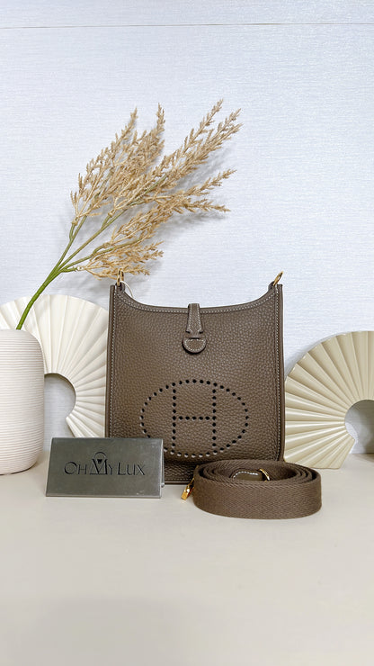 Hermes Mini Evelyne in Etoupe