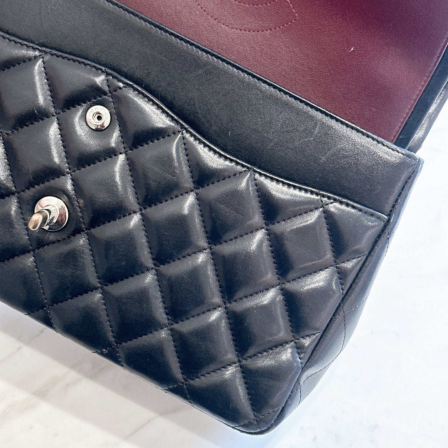 Chanel Jumbo Lambskin In SHW