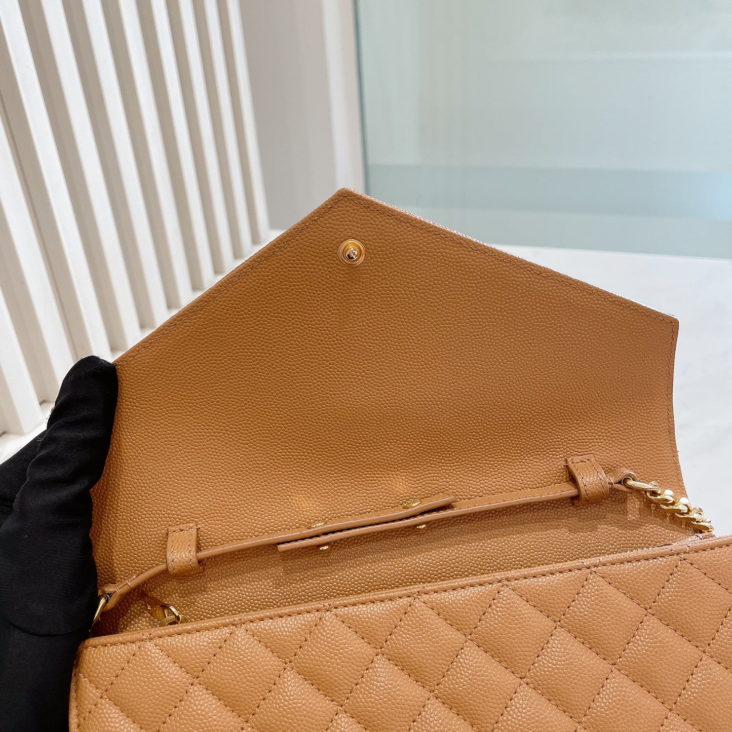 YSL Envelope Small Brown in GHW
