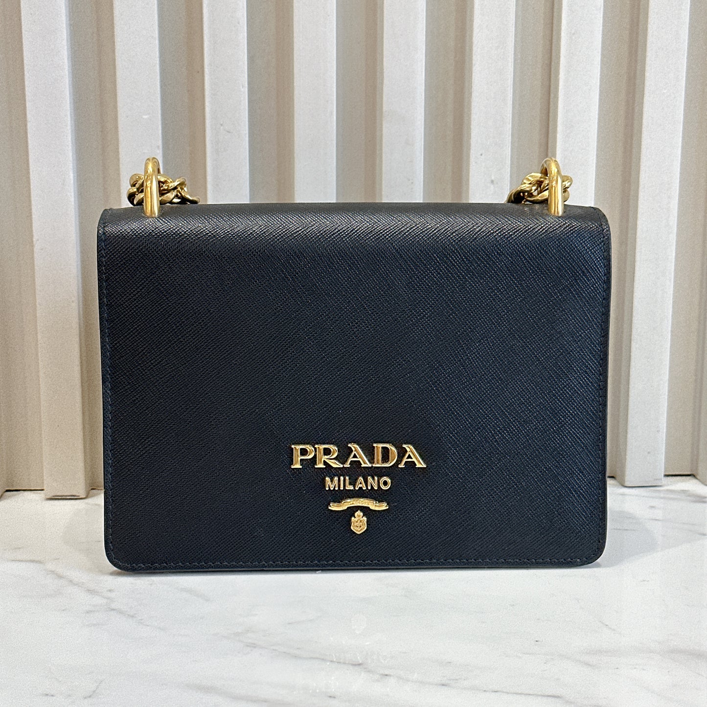Prada Black Saffiano Chain Bag
