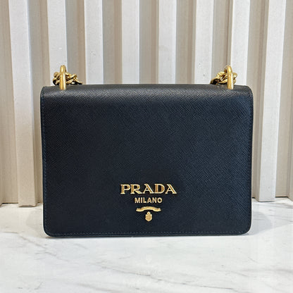 Prada Black Saffiano Chain Bag