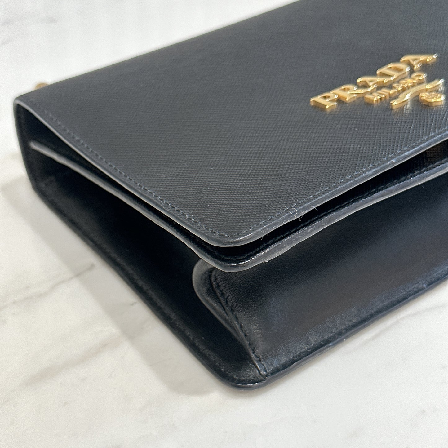 Prada Black Saffiano Chain Bag