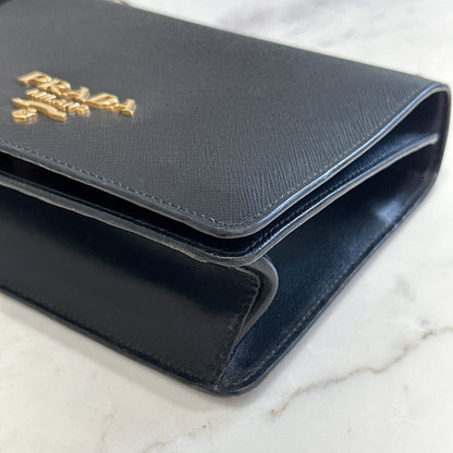 Prada Black Saffiano Chain Bag