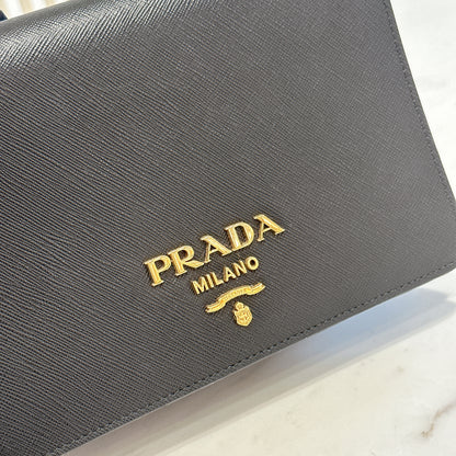 Prada Black Saffiano Chain Bag