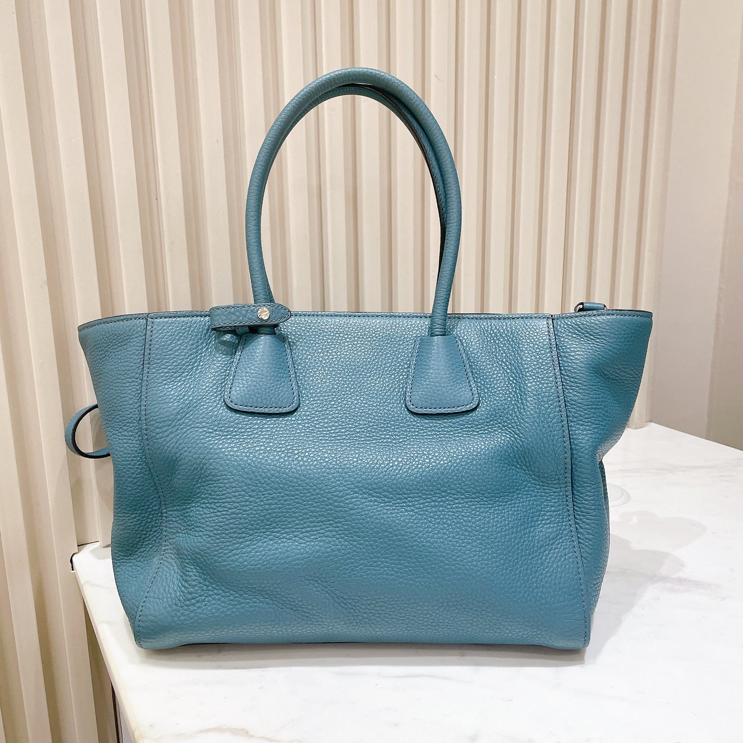 Prada Front Pocket Wing Convertible Tote in Blue