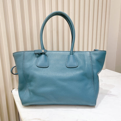 Prada Front Pocket Wing Convertible Tote in Blue