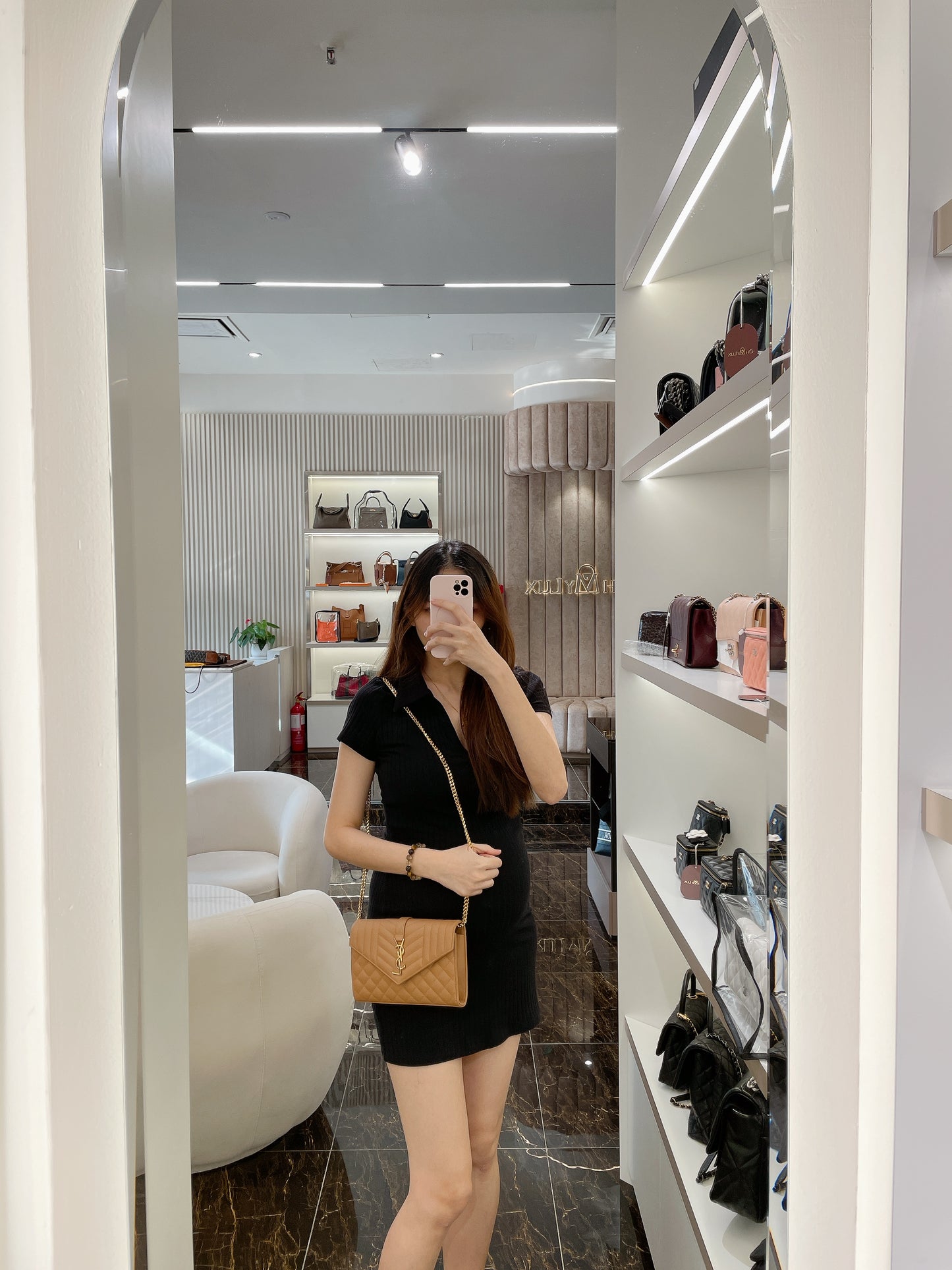 YSL Envelope Small Brown in GHW