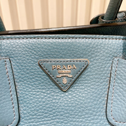 Prada Front Pocket Wing Convertible Tote in Blue