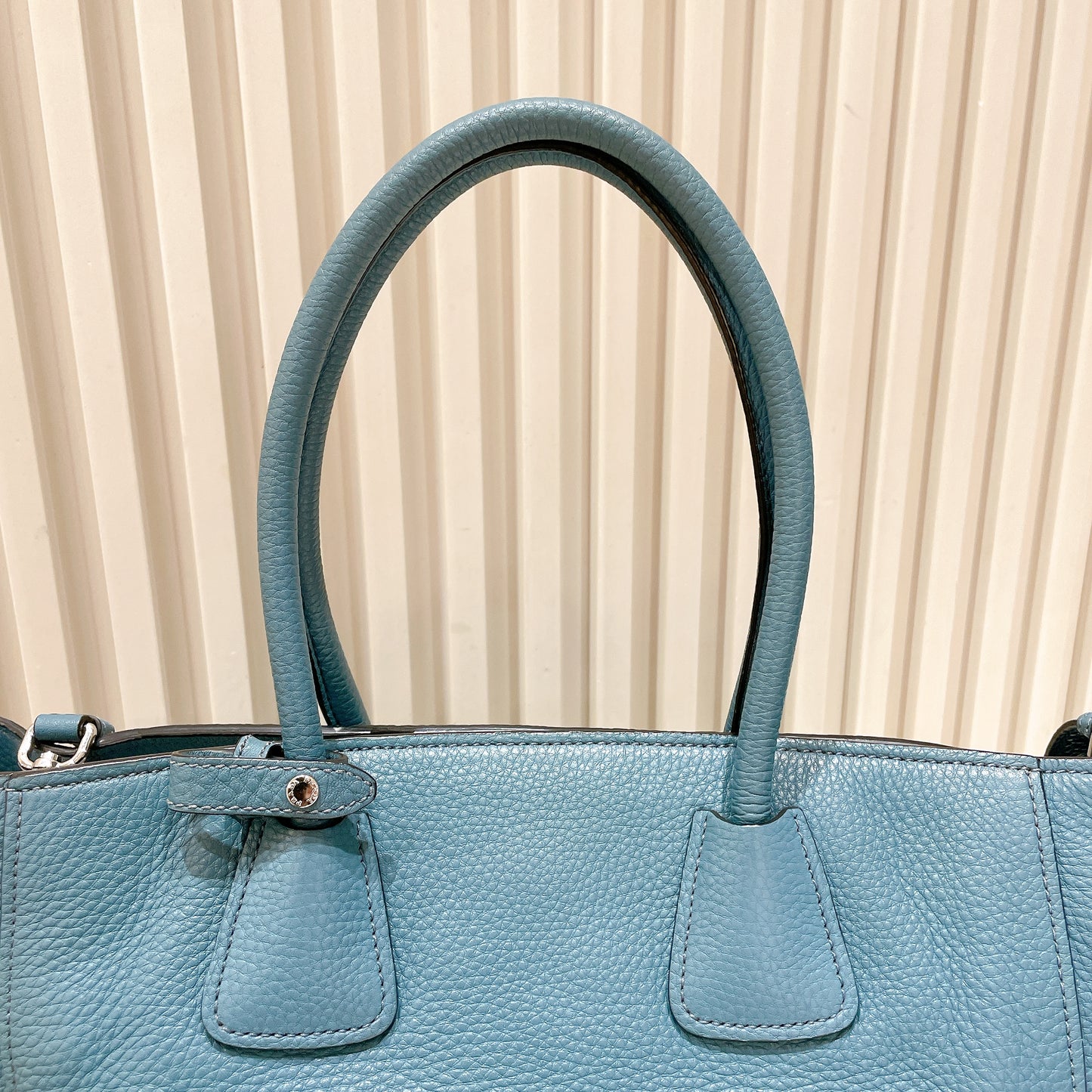 Prada Front Pocket Wing Convertible Tote in Blue