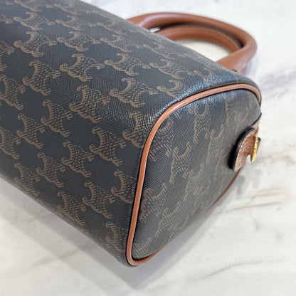 Celine Small Boston in Triomphe Canvas