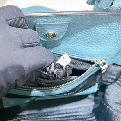 Prada Front Pocket Wing Convertible Tote in Blue