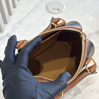 Celine Small Boston in Triomphe Canvas