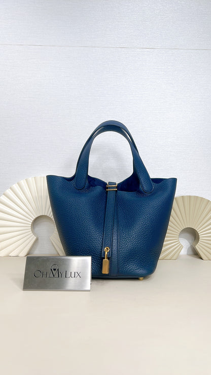 Hermes Picotin 18 Bleu De Prusse
