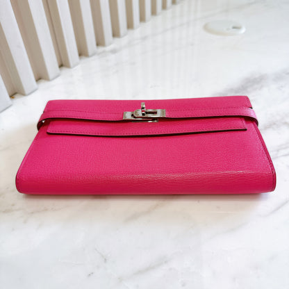 Hermes Kelly Wallet in Rose