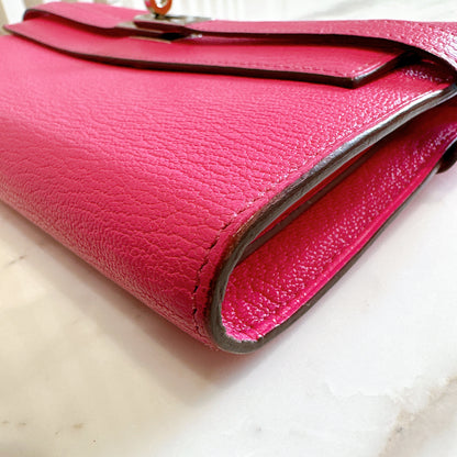 Hermes Kelly Wallet in Rose
