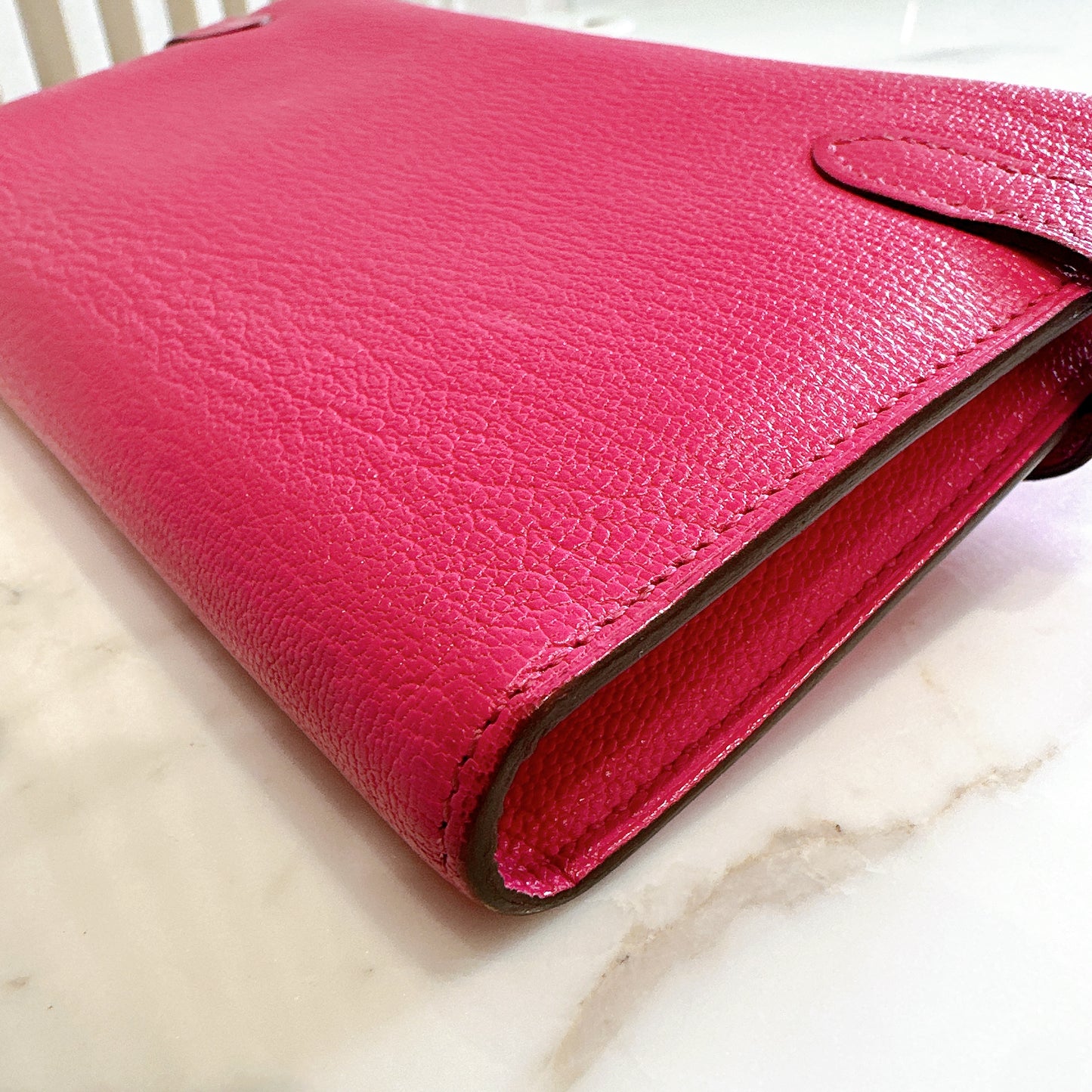 Hermes Kelly Wallet in Rose