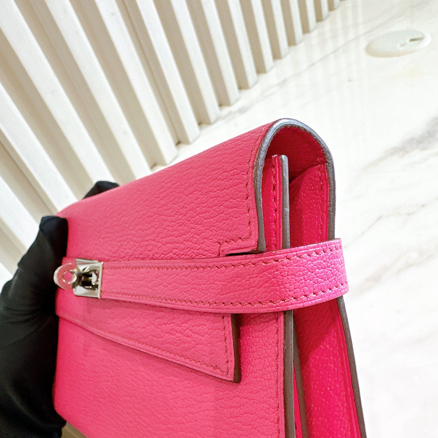 Hermes Kelly Wallet in Rose