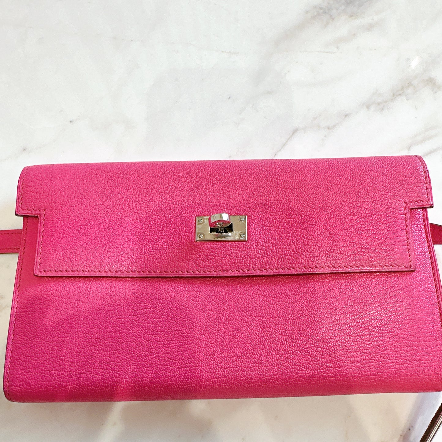 Hermes Kelly Wallet in Rose