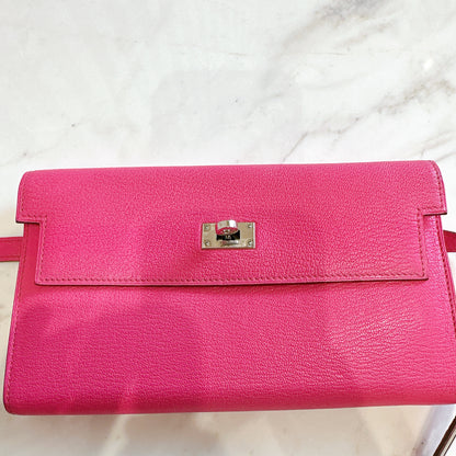 Hermes Kelly Wallet in Rose