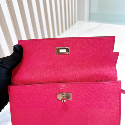 Hermes Kelly Wallet in Rose