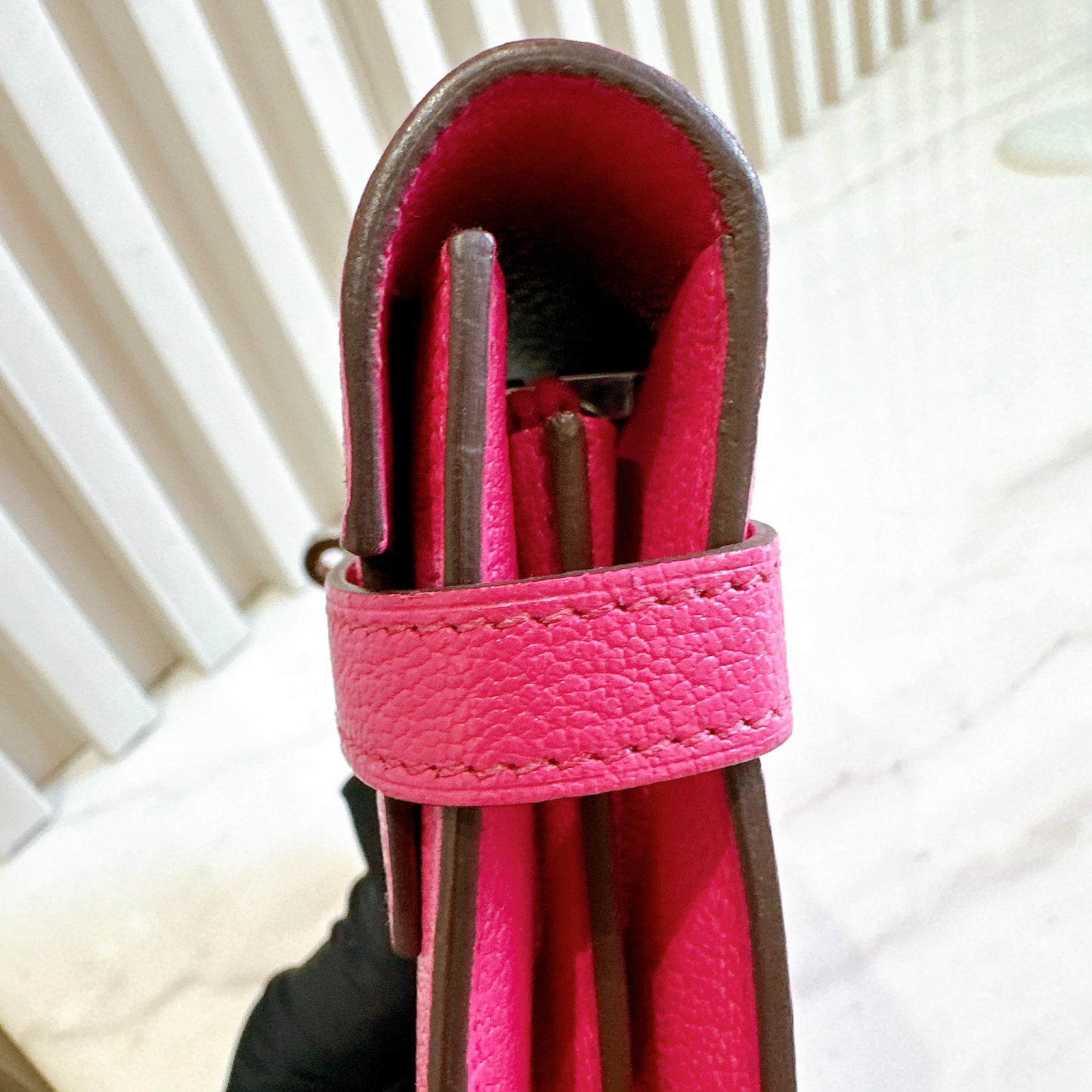 Hermes Kelly Wallet in Rose