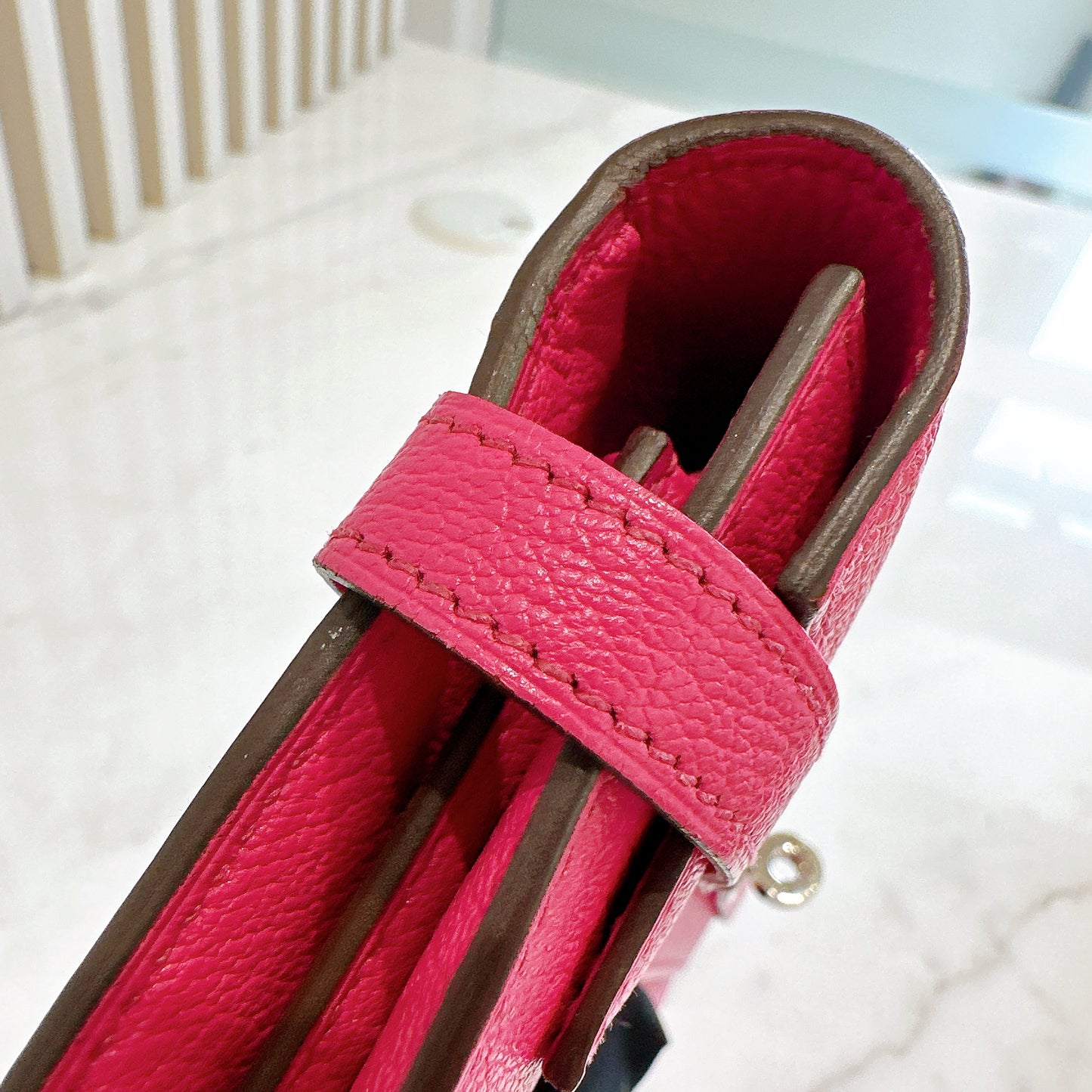 Hermes Kelly Wallet in Rose