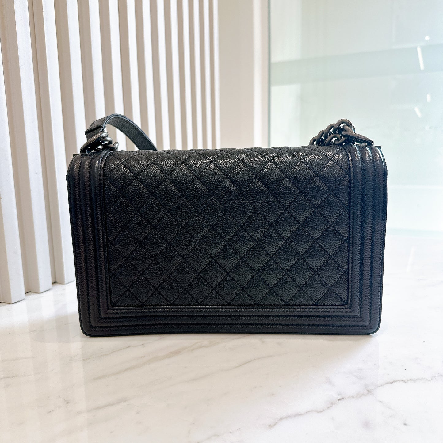Chanel Boy New Medium in Black Caviar
